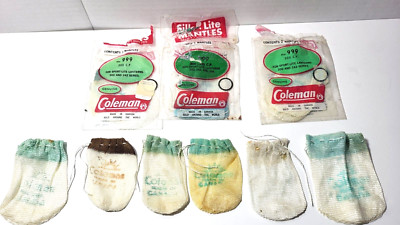 12 Vtg Mantles  Coleman Lantern Mantles 999 and Various Others.