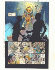 JSA #44 p.11 Color Guide Art - Egyptian God Splash - 2003 by John Kalisz
