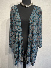 Lula Roe SZ L Women  s Open Front Kimono Cardigan Lightweight