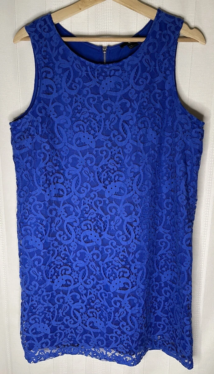 H and m blue lace dress cheap