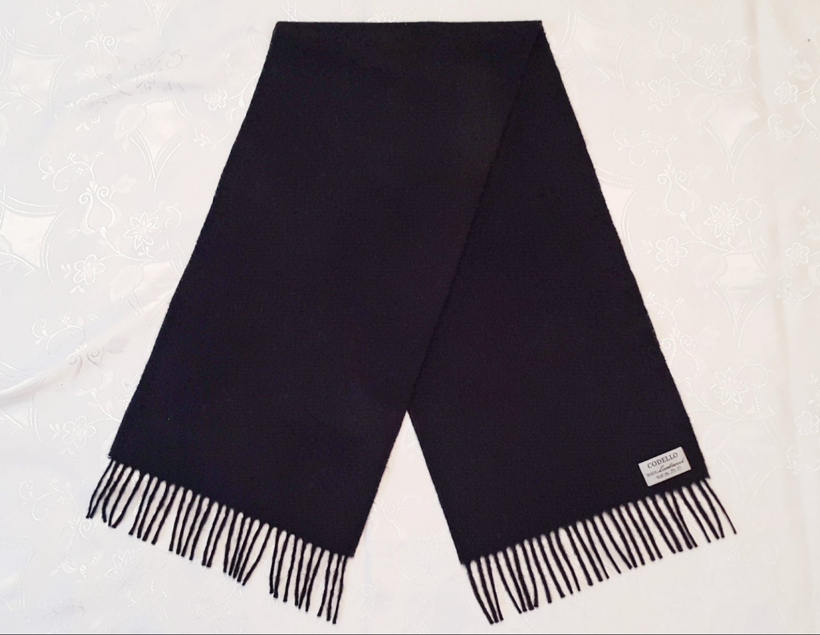 VINTAGE AUTHENTIC CODELLO SOLID DARK BLUE 100% LA… - image 1