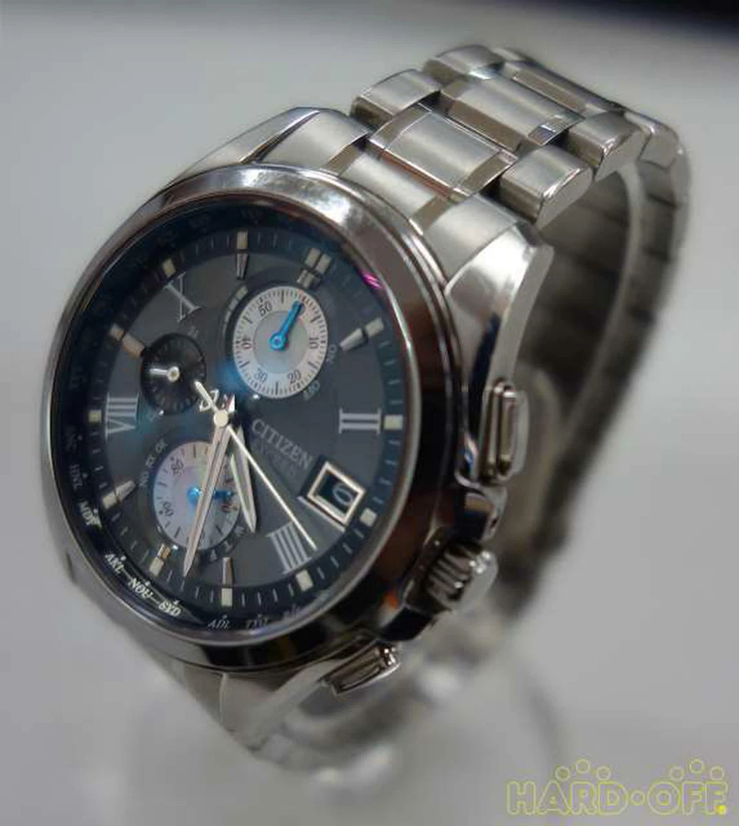 Citizen AT8075-52E Titanium Date Solar Authentic Watch Mens | Working eBay