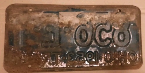 Vintage - 1953 OHIO TRAILER LICENSE PLATE - 856 E 1 - Picture 2 of 2