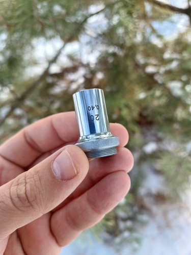 Lomo Vintage USSR Microscope Objective Lens 20 X 0.40