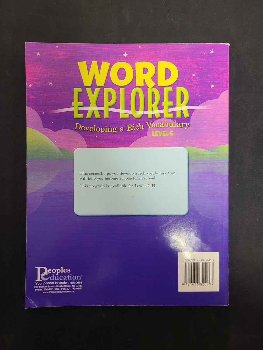 The Explorer Vocabulary Words