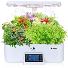 Indoor Hydroponics Growing System Kit with Smart Control Panel,17 Pods Herb G...