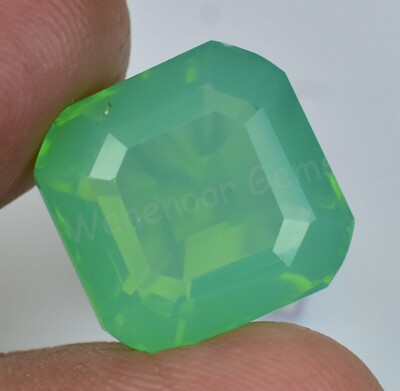 15.10 CT Natürlich Oceanside Grün Welo Opal Smaragd Unbehandelt Zertifiziert