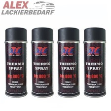 4 x 400ml ALE Thermo Auspufflack 800 ° C Ofenlack Thermolack SCHWARZ MATT Spray