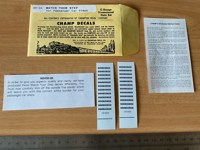 CHAMP DECALS OD-26 SPUR O - WATCH YOUR STEP - LOT 17
