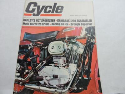 Cycle Magazine April 1967 Kawasaki 238 Scrambler Moto-Guzzi Trials L14645