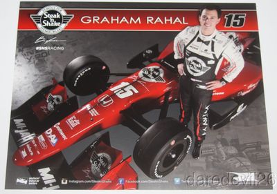 2016 Graham Rahal Steak 'N Shake Honda Dallara Indy Car postcard