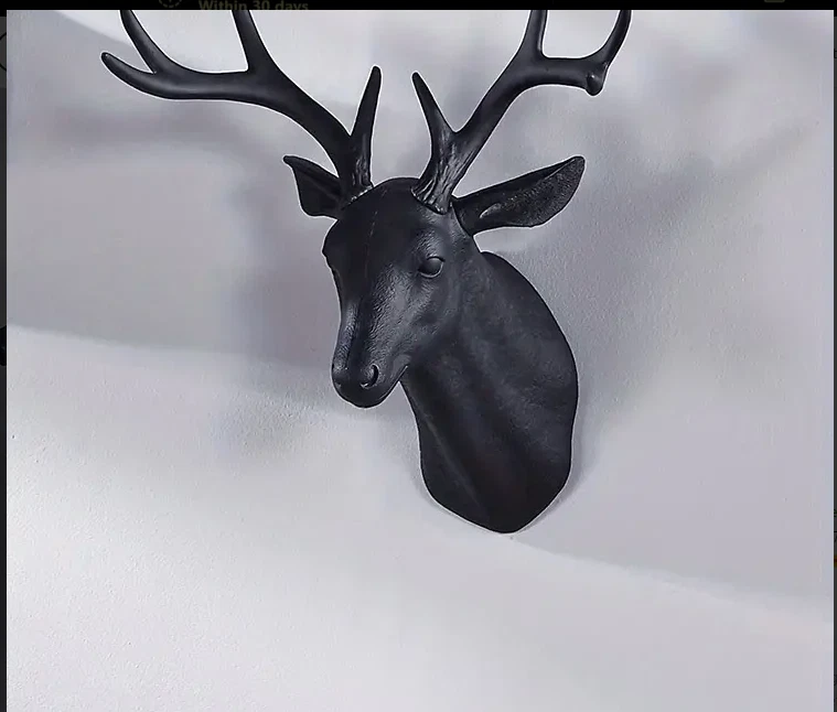 XXL Hirschgeweih Hirschkopf Wand Deko Jagd Geweih Skulptur Wand Dekoration - Bild 4 von 4