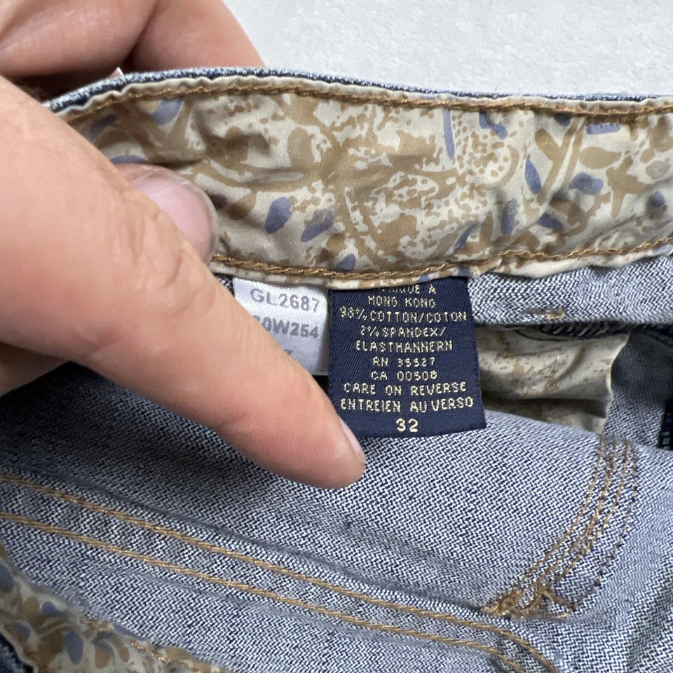 Pantalones de mezclilla Marithe Francois Girbaud Bootcut para mujer 32 rayas tigre azul Y2K Foto 4 de 4