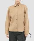 ✨MAX MARA  CAMEL Wool Drap Over SHIRT    US 4_ It38_ De34_ Gb 6_ Fr36