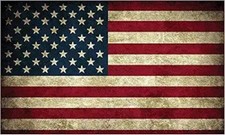 Tattered Flag Car Truck Window Decal Patriotic Auto Bu Size: 3x5 Inch 1 Pack 