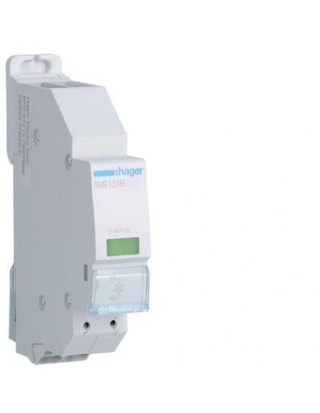 Voyant LED vert 12-48V avec technologie QuickConnect HAGER SVS131B