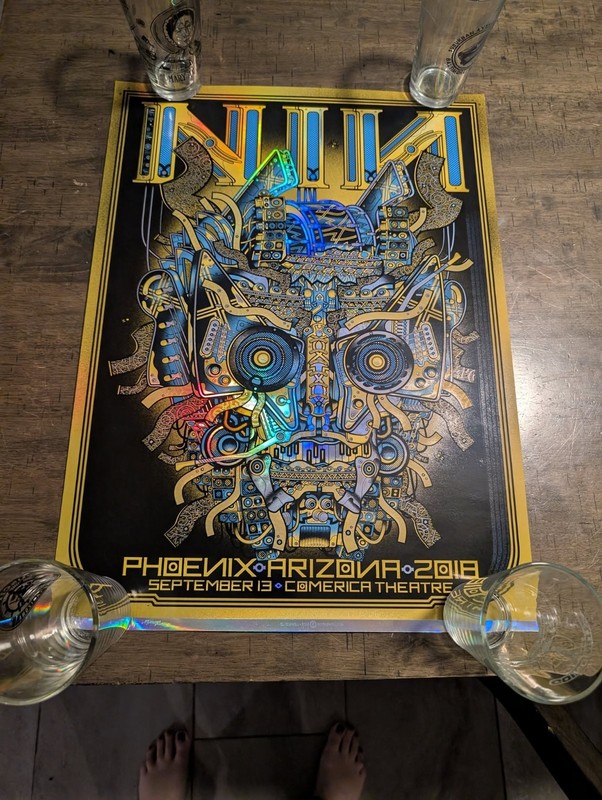 2018 NIN Poster Nine Inch Nails Phoenix Trent Reznor Guy Burwell Numbered 48/50