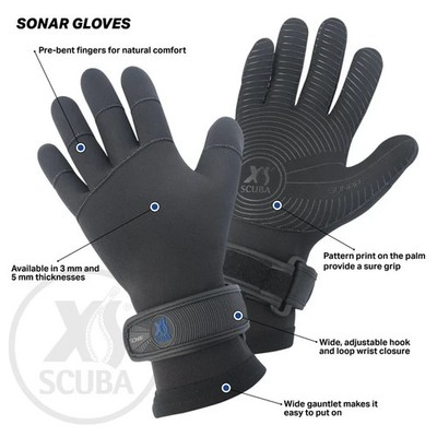 XS Scuba Sonar 5mm Dive Gloves - New With Tags