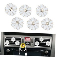 Daisy Air Vent Clips - 6 Pcs Cute Flower Car Air Fresheners Vents Clips Glam