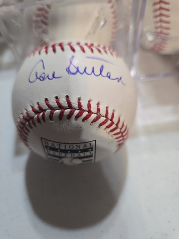 Bruce Sutter Signed Autographed Hall Of Fame Logo Baseball Psa Coa