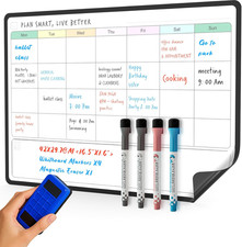 Magnettafel Kühlschrank A3 Monatsplaner Kalender 4 Radiergummi 🗓️✨
