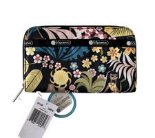 Hawaii Exclusive LeSportsac Lily Wallet 6506 3800 Wahine Hula Black Travel NWT