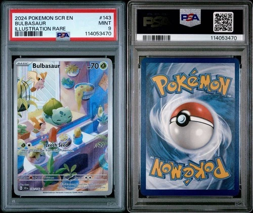 Bulbasaur Holo Illustration Rare Card 143/142 Sv07 Stellar Crown PSA 9