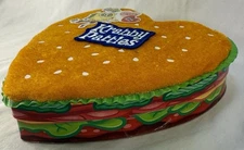 SpongeBob KRABBY PATTY Candy Box 7.5” Heart Container Plush Lid Nickelodeon