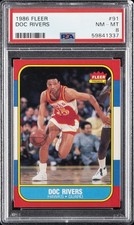1986 FLEER #91 DOC RIVERS PSA 8