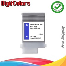 PFI-106 Blue Ink Tank Fit Canon ImagePrograf 6400s 6400 6450 Printer