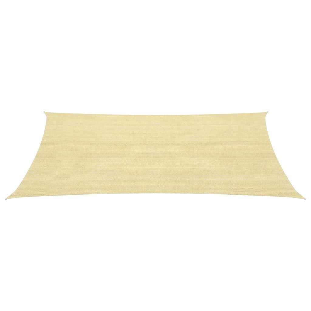 Parasol beige 4x6 m Helloshop26 avec toile PEHD anti-UV pour terrasse
