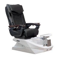 GEOM II LX Shiatsulogic Pedicure Chair White/Crystal w/Discharge Pump, Black