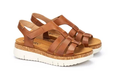 Sandales Femme PIKOLINOS PALMA 0754 Neuf Tendeur Blanc Ivoire Cuir Caoutchouc - Photo 1/4