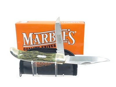Marbles Hunter Green Stag MR191 Knife w/Box