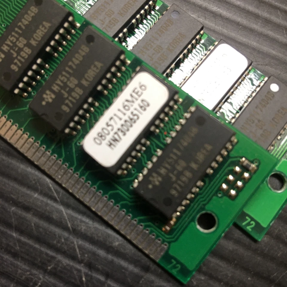 2PCS Hyundai 9722 HYM532414 BM-60 BC 16MB 72-PIN HN730065163 - Image 4 of 4