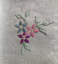 Asciugamani Lino Puro Finissimo • Ricamo A Mano Vintage