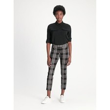 Banana Republic Sloan Women's Brown Orange White Striped Career Trouser Pants 6