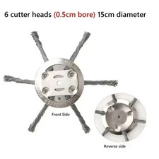 6" Grass Strimmer Head Trimmer Brush Steel Wire Wheel Garden Weed trimmer UK