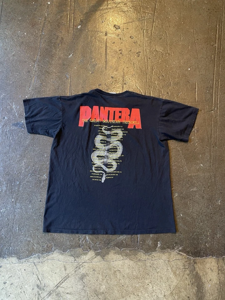 Camisa De Colección Años 90 Pantera The Great Southern Trendkill Tour Winterland Negra Talla XL Foto 3 de 3