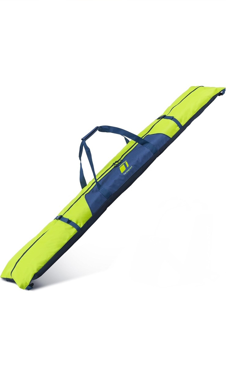 Ski Bags for Air Travel - Unpadded Up to 180cm Neon Green