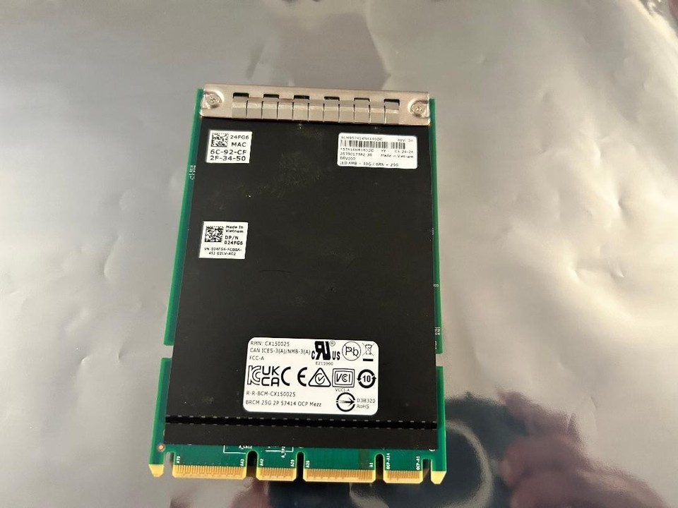 Dell Broadcom 57414 25Gbps Dual Port 25g 2p 57414 Network Card 24FG6 ...
