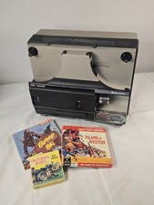 Vintage Bell Howell Super 8mm Film Projector w/qty.3 8mm Films