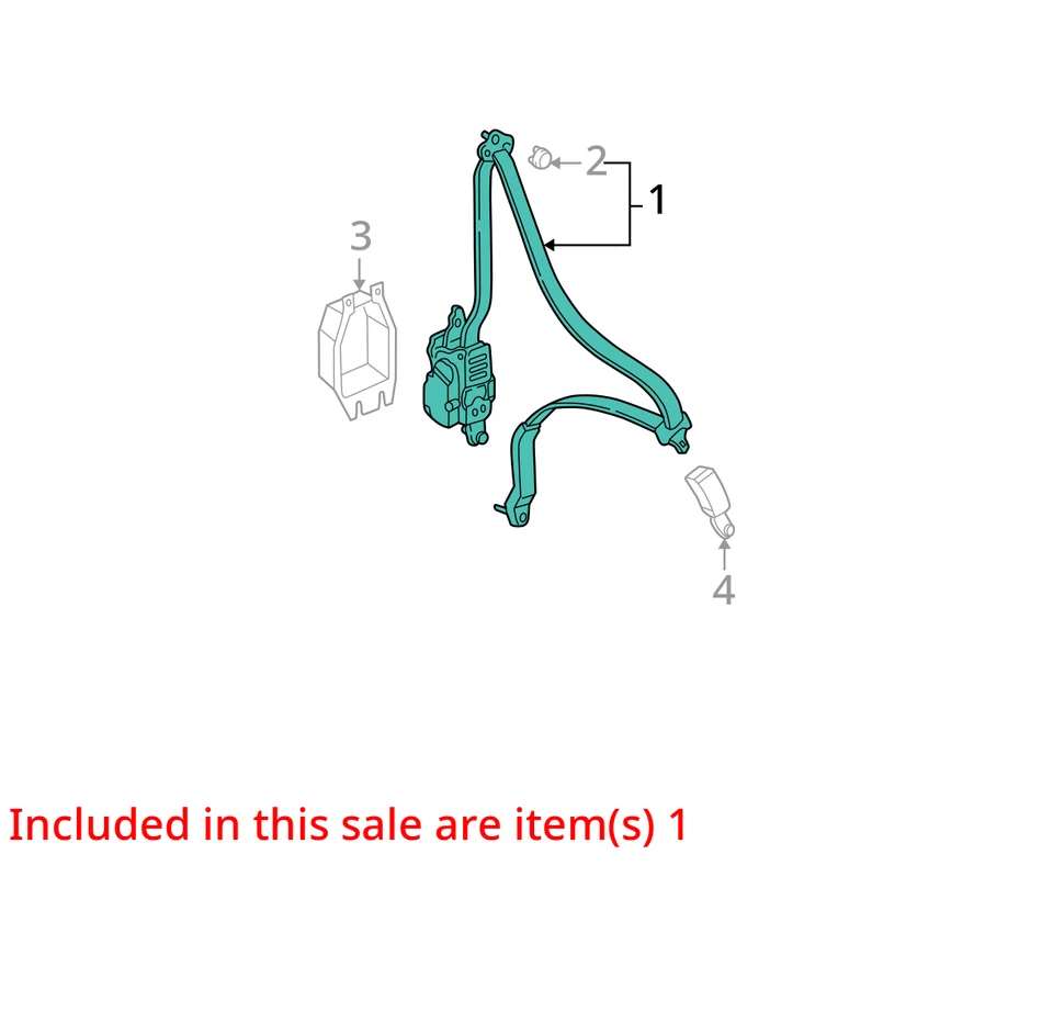 Front Seat Belt Bucket Seat Driver Buckle  01-05 EL 7493807 - Image 3 of 4