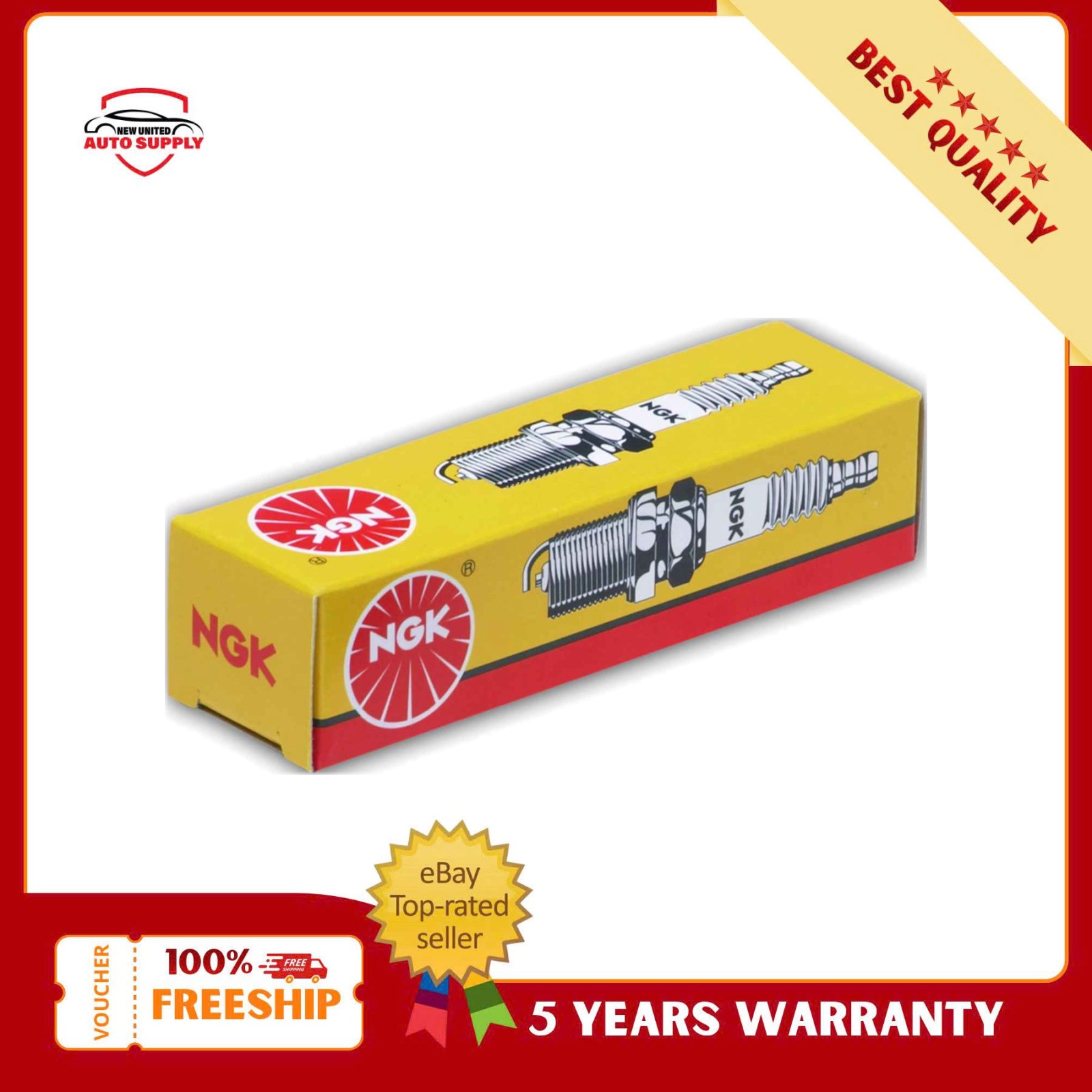 NGK 1223 Standard Spark Plug 0.024in Gap M10x1 Thread 6 Heat Range