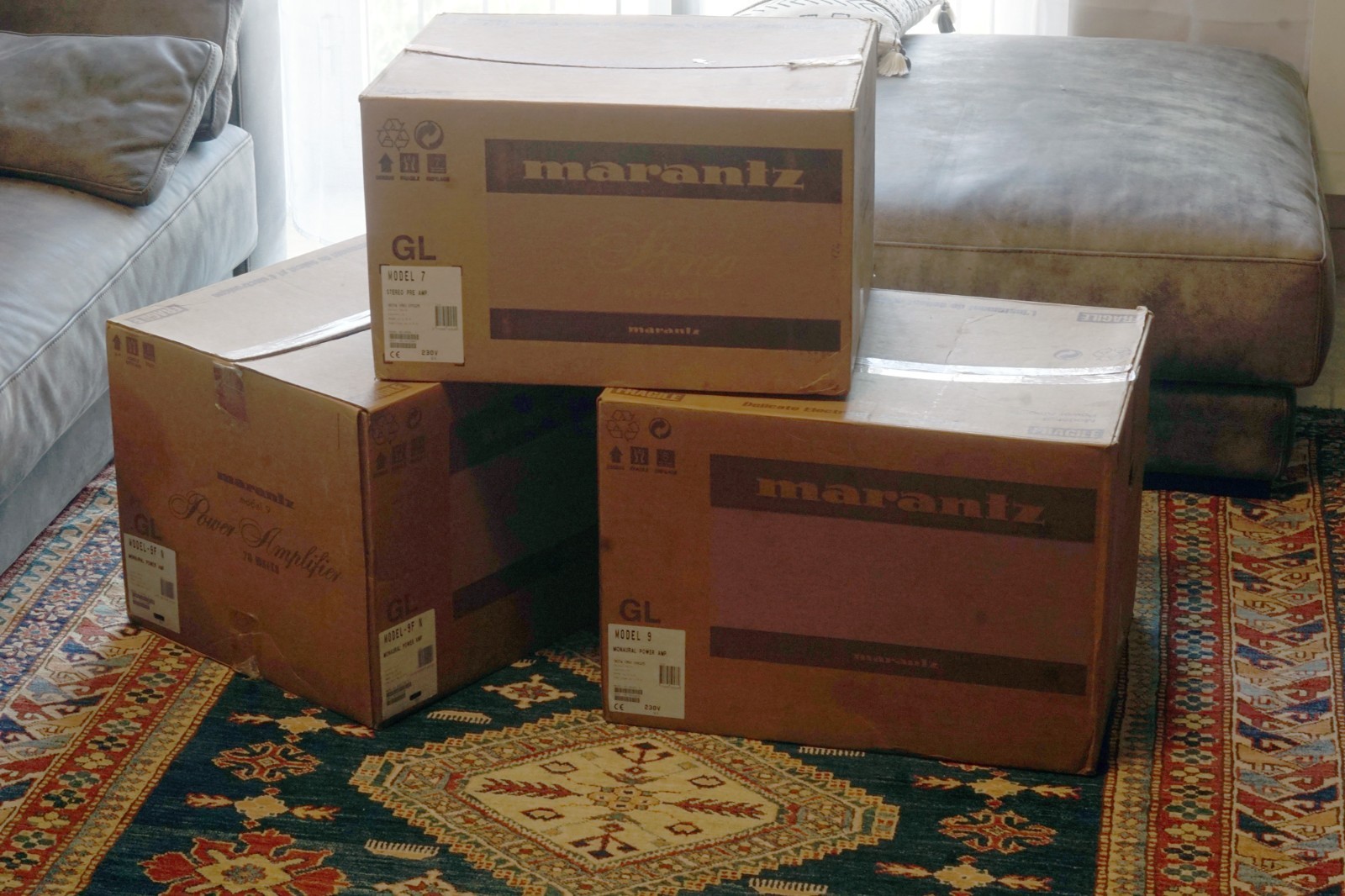 MARANTZ MODEL 7 Replica and 2x MARANTZ MODEL 9 REPLICA , MINT , TESTED , 230V