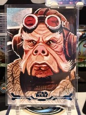 2025 Topps Star Wars Smugglers Outpost Kuiil Stellar Art Card Blue #/99 #SAS-54