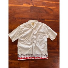 Aloha by Vintage Mens Tiki Floral Short Sleeve Button Up Shirt Size M