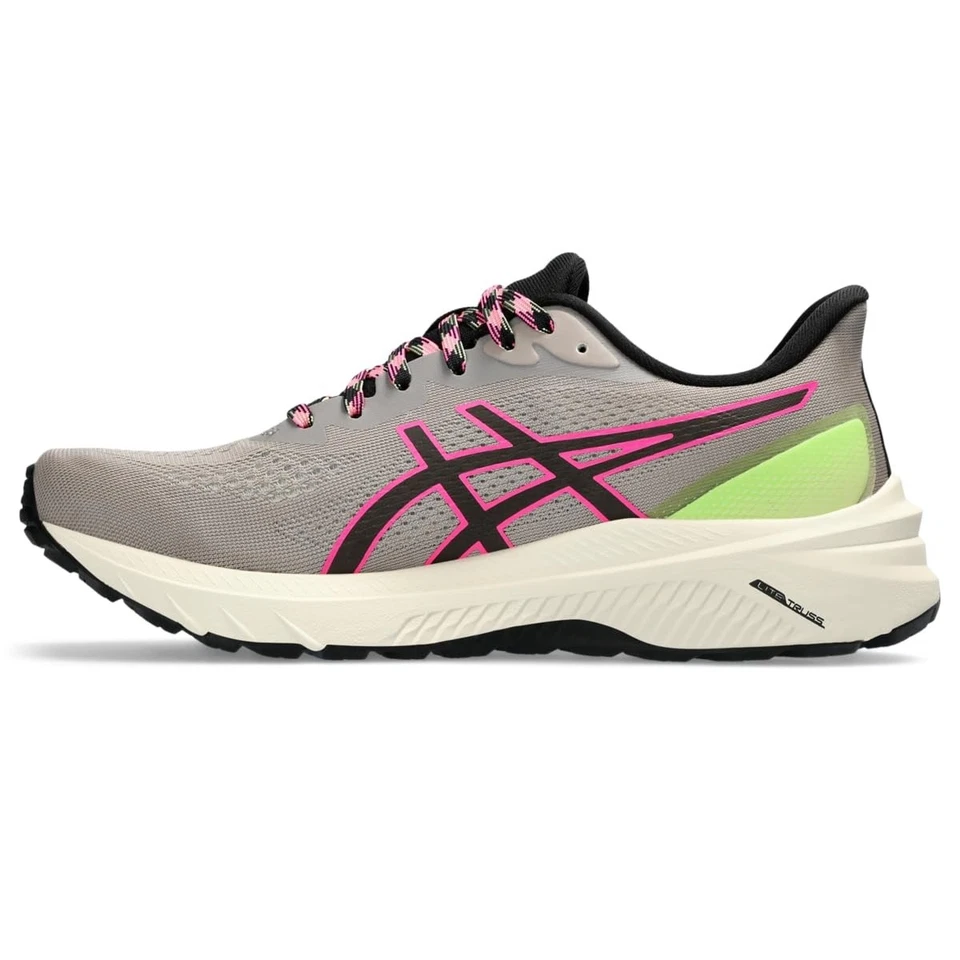 Zapatillas de trail running ASICS GT-1000 12 para mujer, talla 6 B baño natural/verde lima Foto 3 de 4