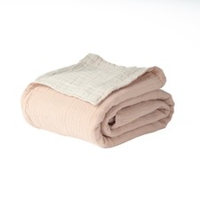 100 Cotton Muslin Throw Blanket, 50"X60" 6 Layered Gauze Tassel Blanket Thro...