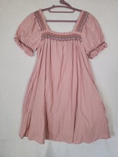 Madewell Womens Embroidered Linen Mini Dress Size XS Fairy Cottagecore Coquette